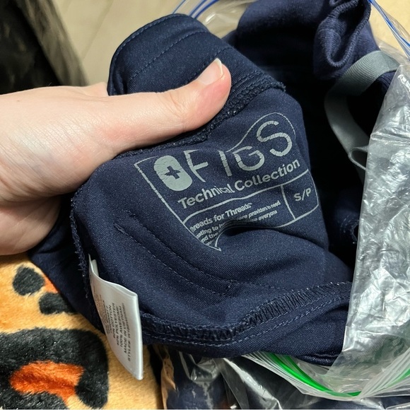 Figs Zamora Scrub Pants Jogger Dark Blue Navy Gray Ties Small W2 - Picture 7 of 7